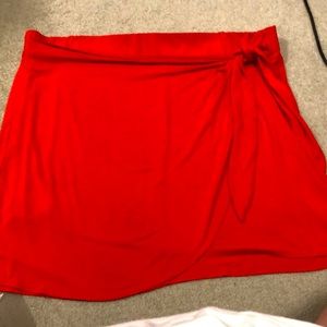 Torrid Super Soft Faux Wrap Skirt Bright Orange size 5